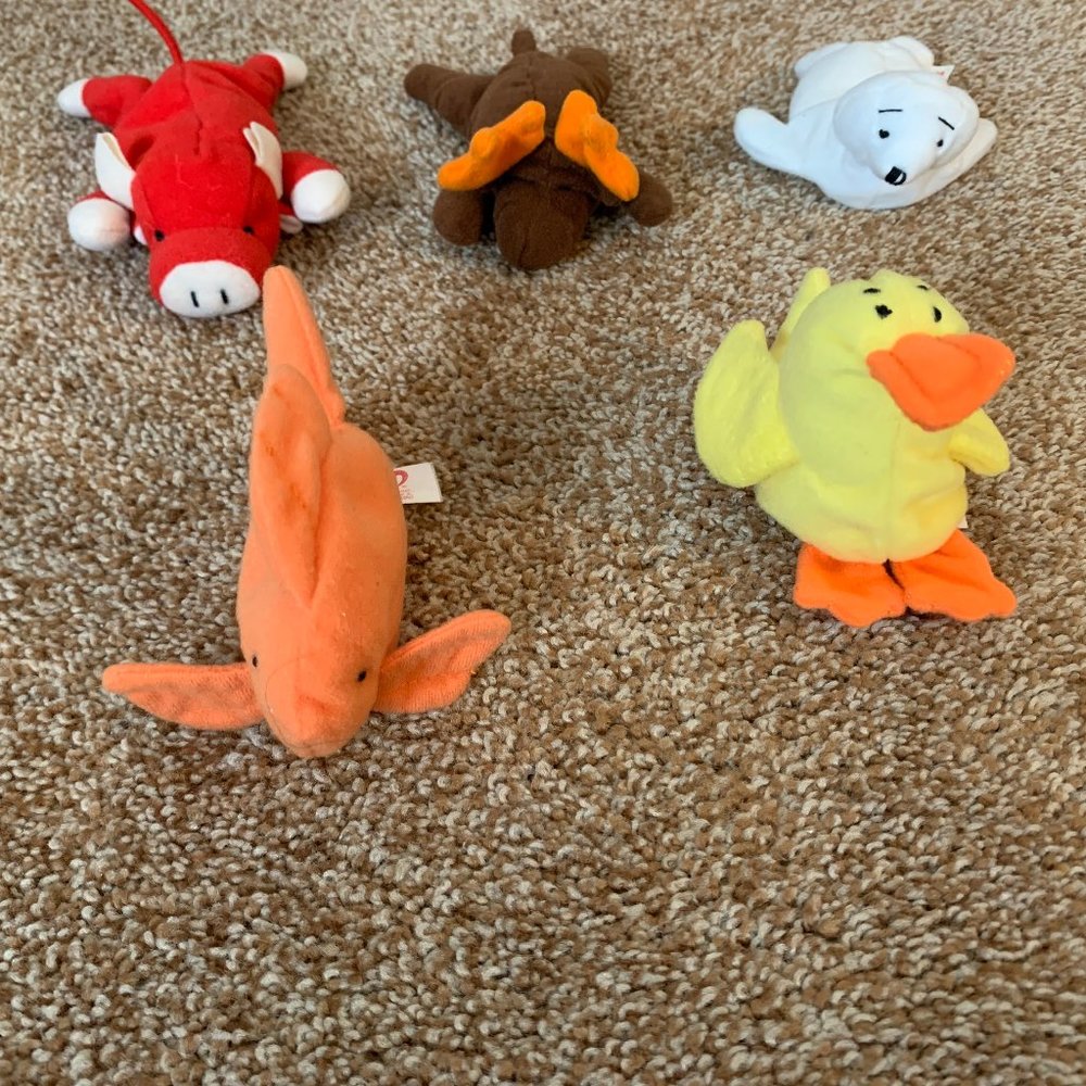 VTG Bundle of 5 McDonald's TY Teeny Teenie Beanie Babies 1993